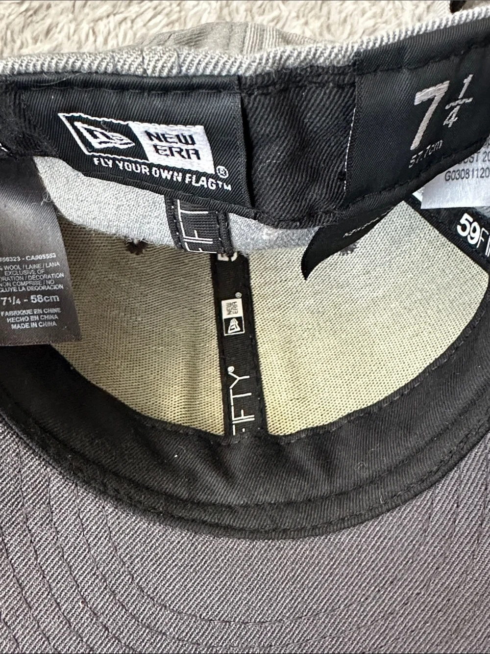 Jordan Gray 7 1/4 fitted Hat & Gray 23 Visor